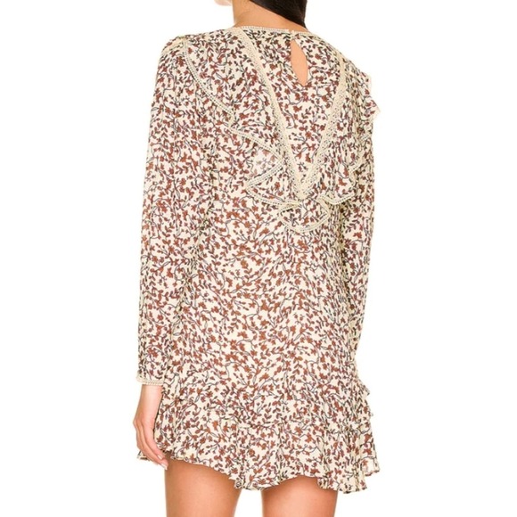 Tularosa Alicia Mini Dress Priya Camel Floral Size M - Picture 3 of 12